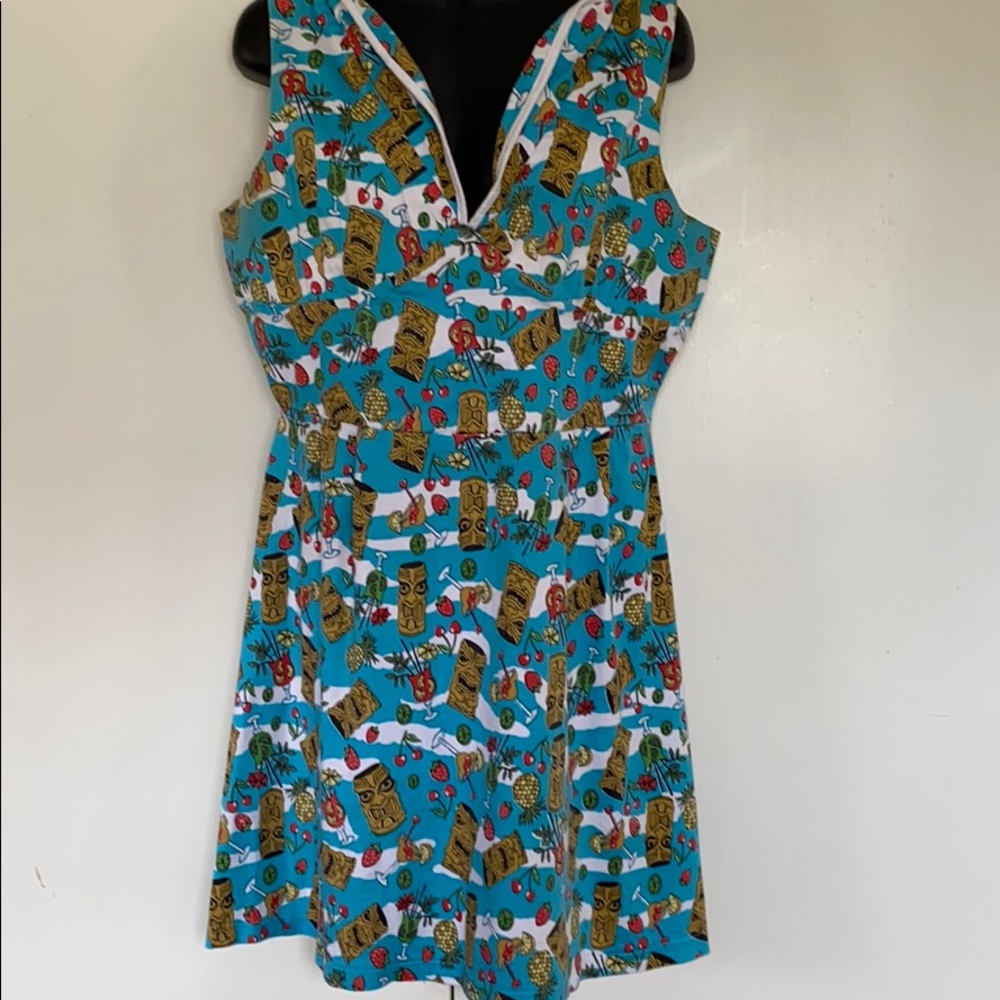 Collectif tiki cherry rockabilly dress